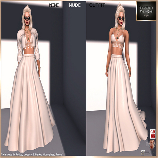 Second Life Marketplace - SAS - Nini Nude Outfit (MB & FM)